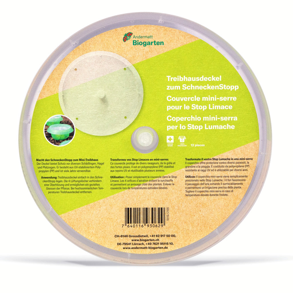 Produktbild, Treibhausdeckel hält Wärme drinnen, beschleunigt Wachstum, schützt junge Pflanzen