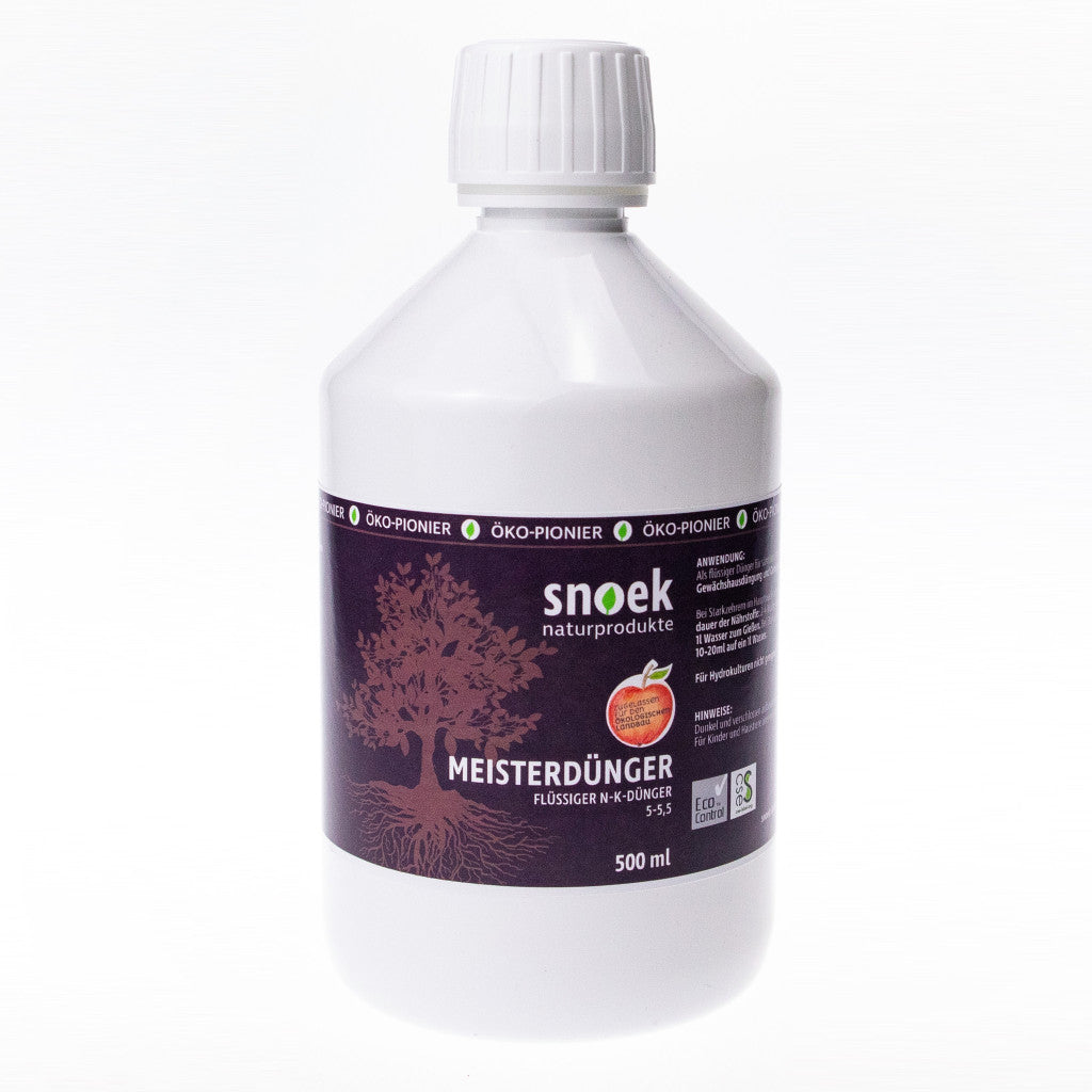 Produktbild, pflanzlicher Dünger "Meisterdünger flüssig", 0,5 Liter-Flasche