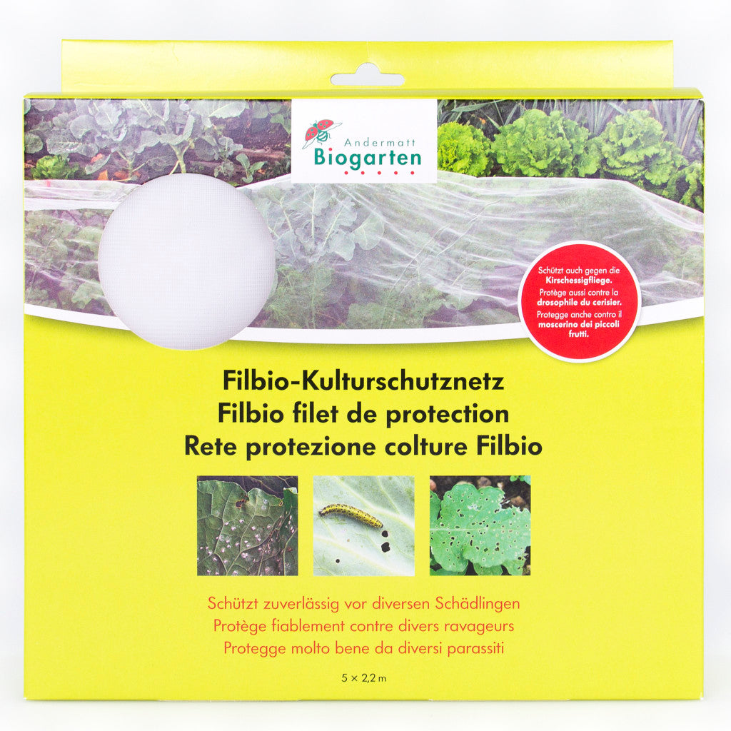 Filbio-Kulturschutznetz (klein) schützt die Pflanzen vor Schädlingen, 5 m x 2,20 m, 17 g/m²